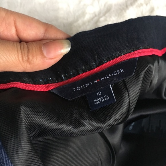 Navy Striped Straight Pencil Skirt - Picture 4 of 5